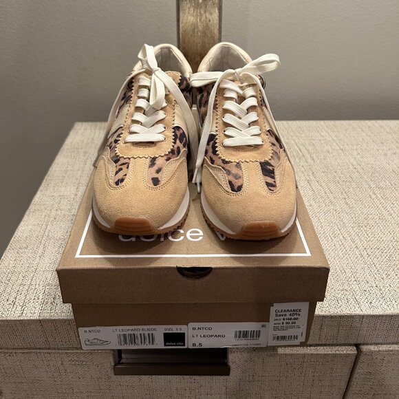 Dolce Vita B.ntcd Leopard Sneakers in Light Suede - Picture 2 of 8